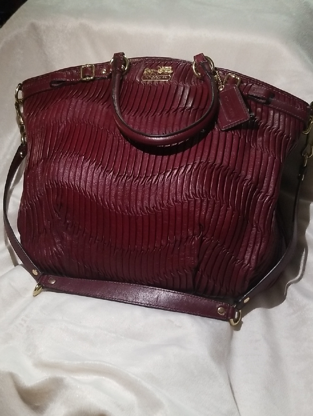 Coach Madison Sophia Leather Gathered 2 Way Bag